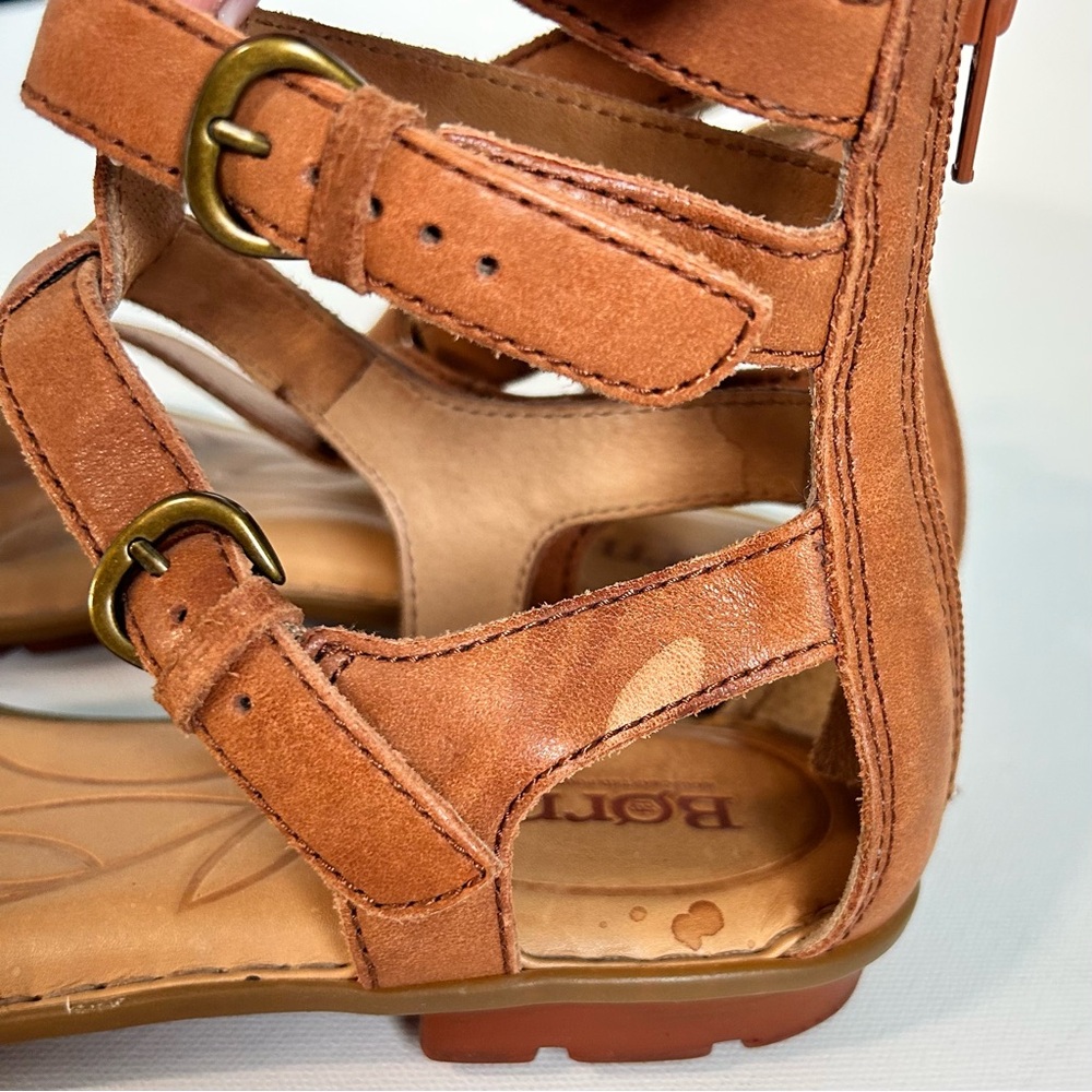 Born Strappy Gladiator Sandals Women’s 9 M Brown Leather Back Zipper - Picture 15 of 15